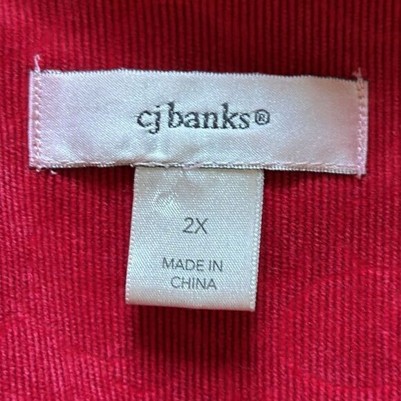 CJ Banks Red Corduroy Jacket! - Picture 6 of 9